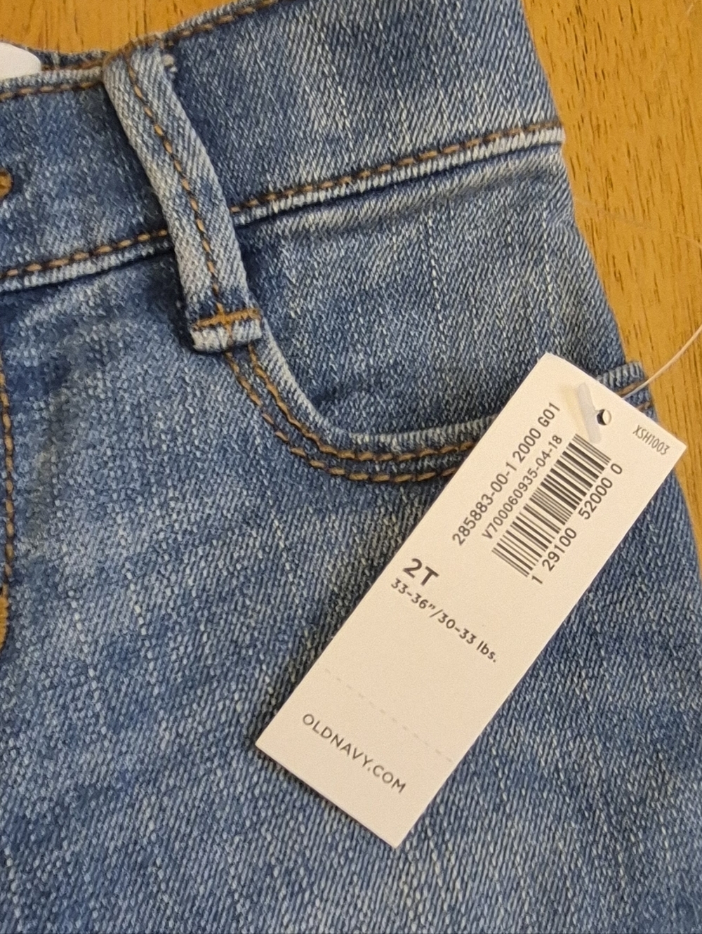 Old Navy Bootcut Denim Blue Jeans Sz 2T Toddler Girls Elastic Waist NWT - Picture 3 of 4